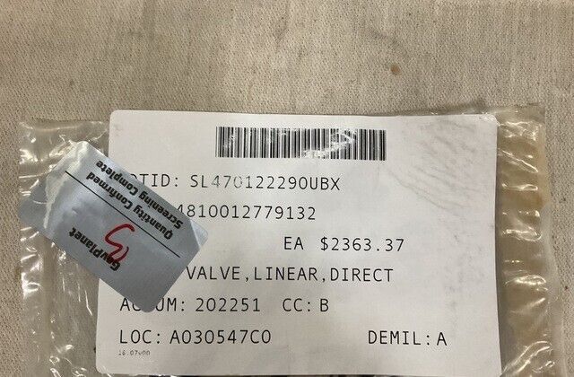 CONTROL ENTERPRISES 99916 DIRECTIONAL CONTROL LINEAR VALVE 4810-01-277-9132