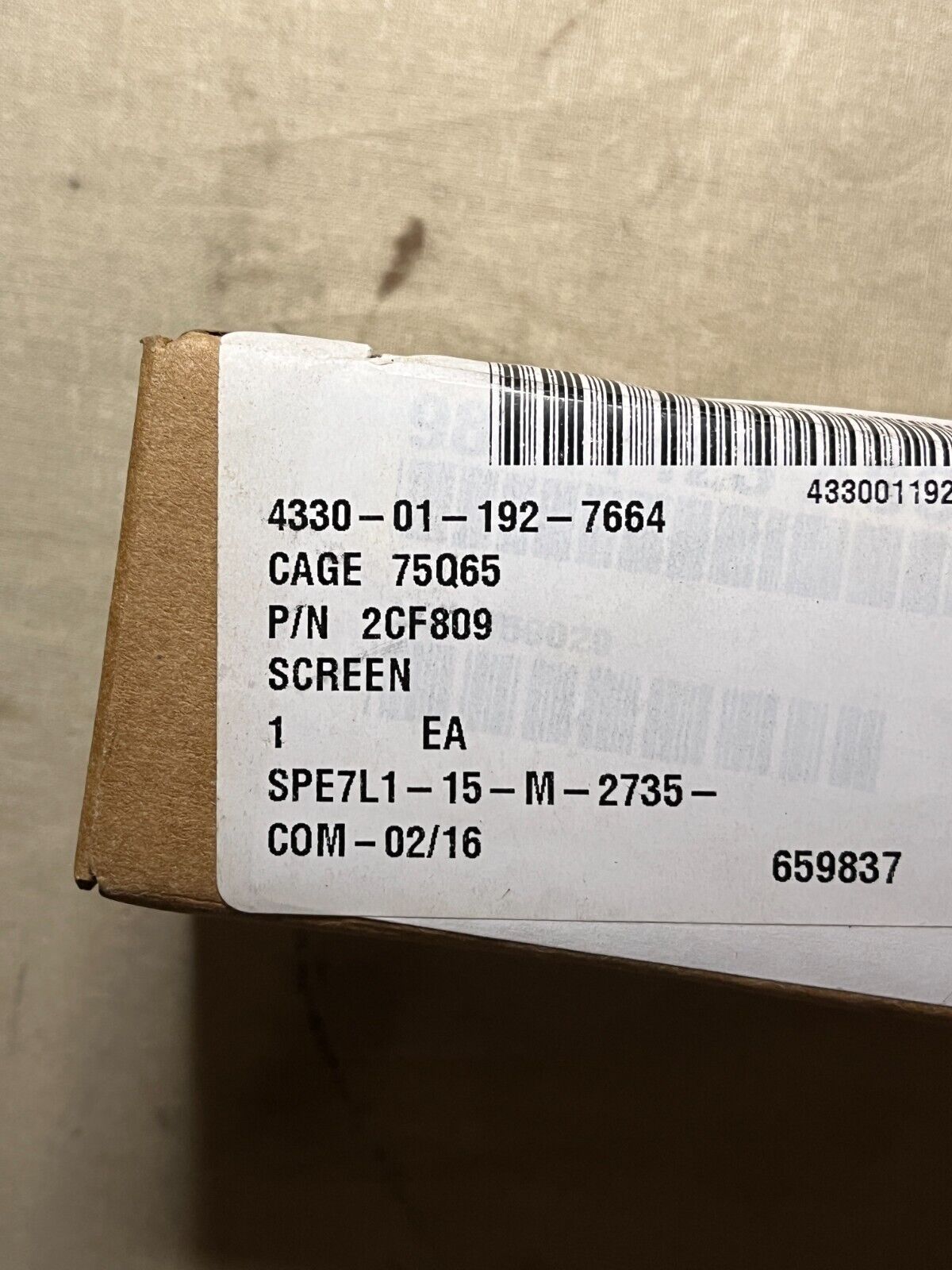 HEMTT OSHKOSH 2CF809 BYPASS FILTER SCREEN HB9800-BPF HD9800Y123 4330-01-192-7664