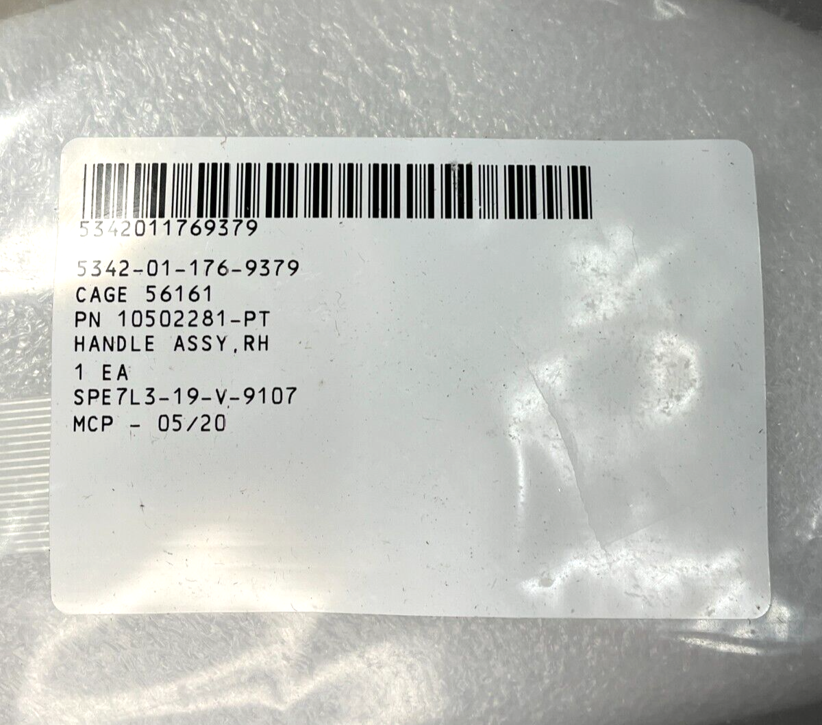 LAV-25 TANK GENERAL DYNAMICS 10502281-PT RH HANDLE ASSEMBLY 5342-01-176-9379