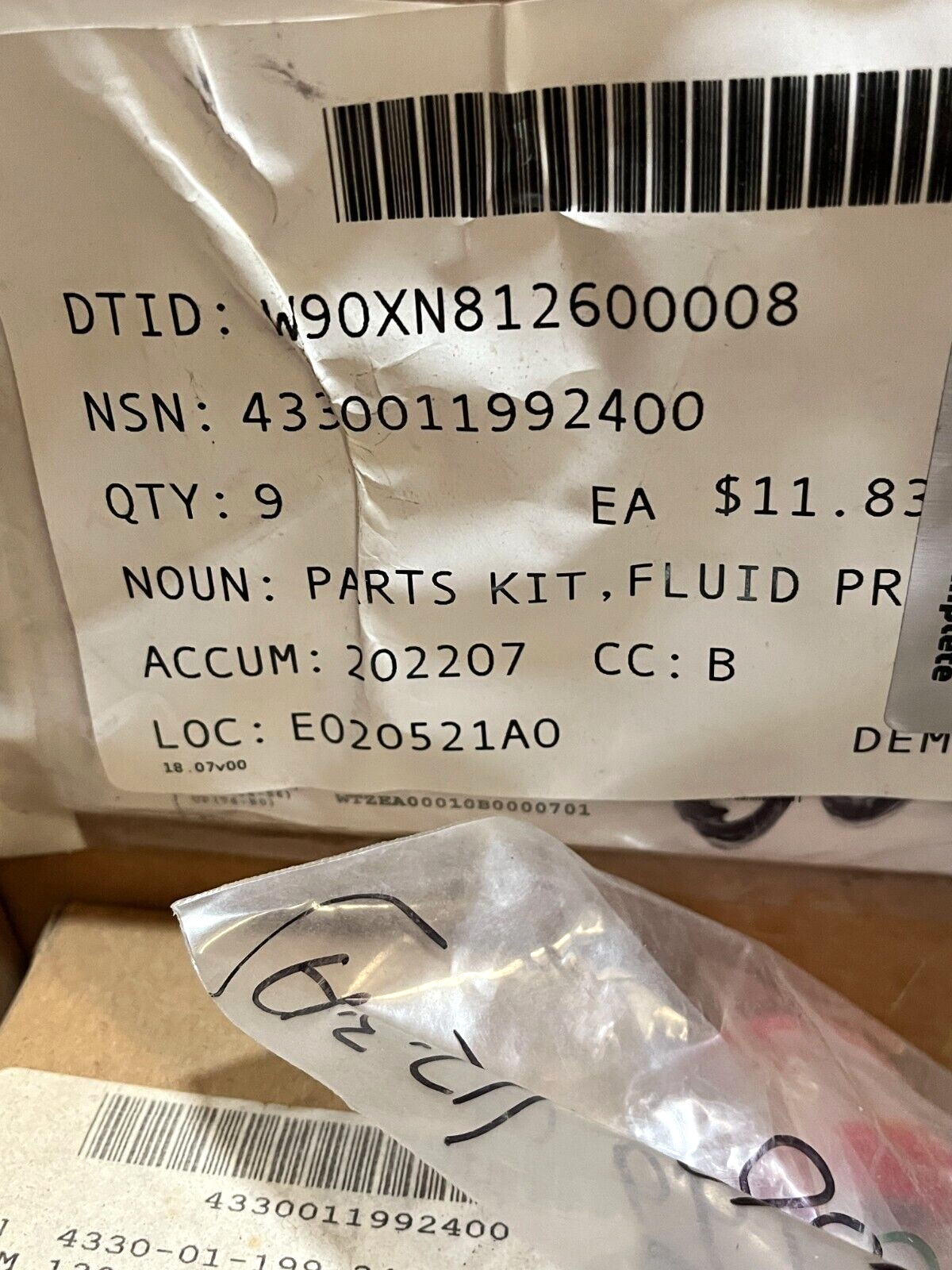 NEW M1 ABRAMS TANK 5705207 FLUID PRESSURE FILTER PARTS KIT 4330-01-199-2400