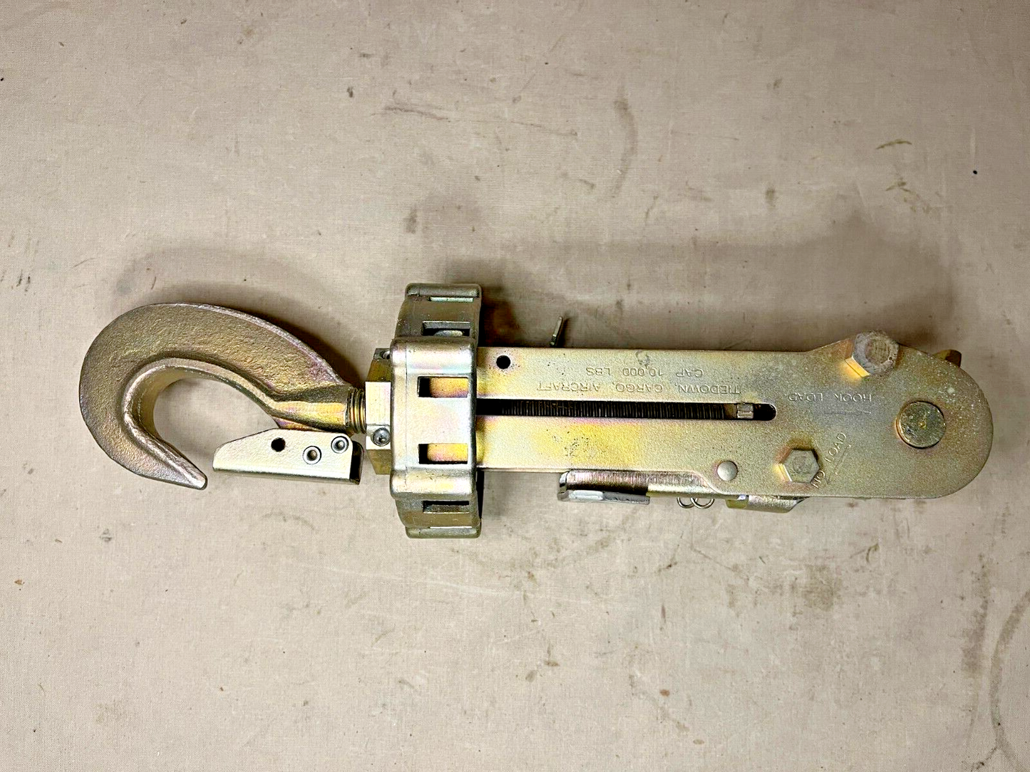 AIRCRAFT CARGO TIE DOWN HOOK LOAD CGU4E, M25959-1B 10000 LBS 1670-00-212-1149