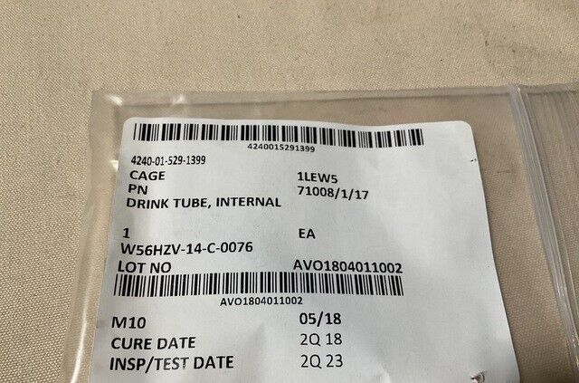 AVON 71008/1/17 INTERNAL DRINK TUBE, GAS MASKS 71008/1/15 4240-01-529-1399 USA