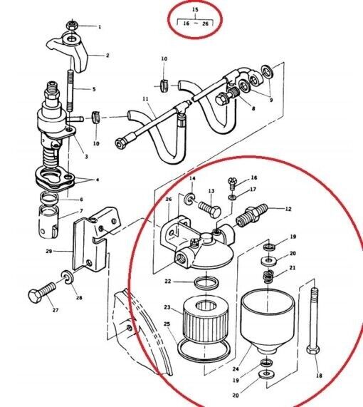 USGI MEP-802A, 803A, 812A, 813A 284359 FLUID FILTER OIL ASSY 2910-01-110-8184