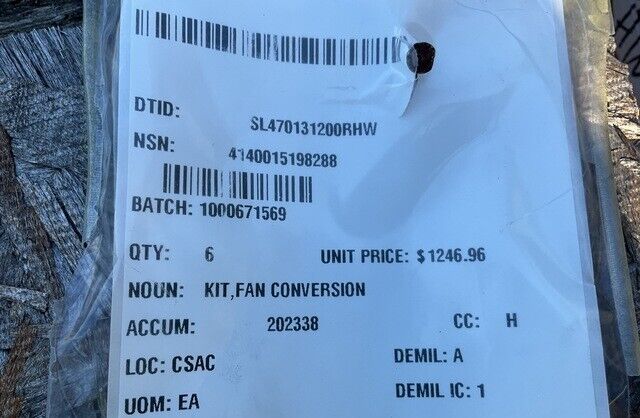 CATERPILLAR CAT 255-6296 FAN CONVERSION KIT 2556296 4140-01-519-8288 USA-STOCK