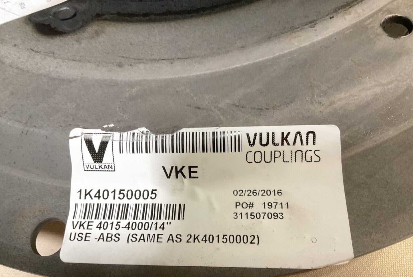 WARPING TUG VULKAN 1K40150005 TORSIONAL COUPLING KIT K1516 4730-01-629-6854