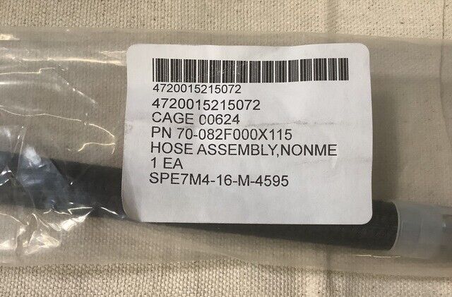 MV-22 AIRCRAFT NONMETALLIC HOSE ASSEMBLY 70-082F000X115 4720-01-521-5072
