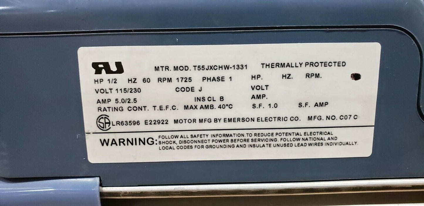 Welch Vacuum 8907A Direct Drive Vacuum Pump, Rotary Vane, 73 LPM, 0.0001 Torr, 1