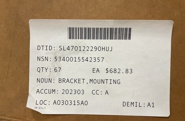 MTVR-2MK23 TRUCK OSHKOSH 3453982 MOUNTING BRACKET 3926592 5340-01-554-2357