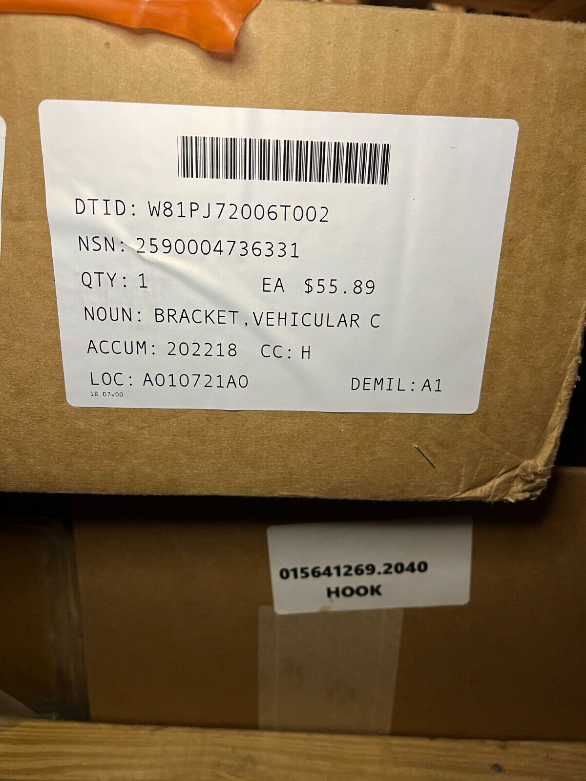 NEW M151 FUEL CAN MOUNTING BRACKET W/STRAP 6566675, 13211E4921, 2590-00-473-6331