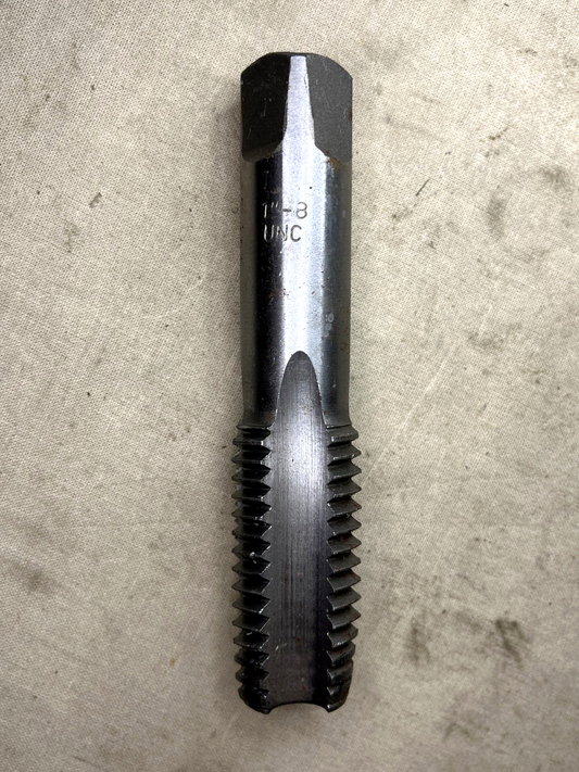 1" X 8 UNC TAPER FIRST TAP THREAD CUTTING REPAIR TUNGSTEN STEEL 1''-8UNC
