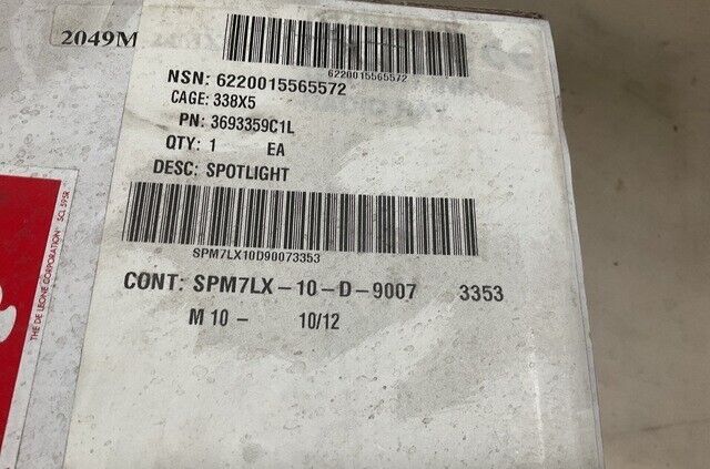 FMTV LMTV MRAP MAXXPRO 3693359C1L SPOTLIGHT W/GASKIT 10005448 6220-01-556-5572