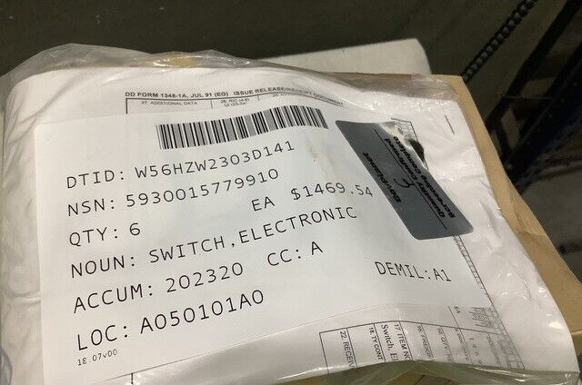 MRAP RG-31 ELECTRONIC SWITCH R0093091 5930015779910 5930-01-577-9910