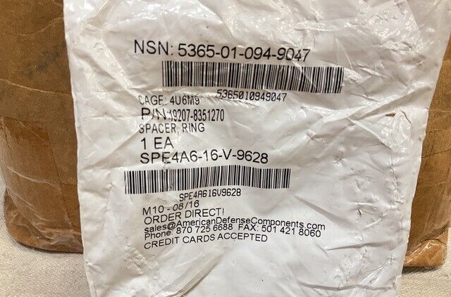 AMERICAN DEFENSE 8351270 RING SPACER 5365-01-094-9047