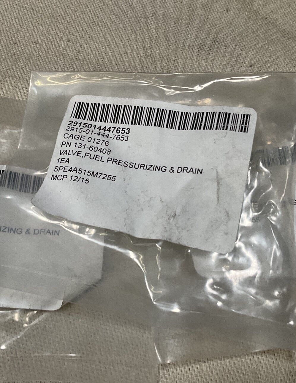 EATON 131-60408 FUEL PRESSURIZING AND DRAIN VALVE 13160408 2915-01-444-7653