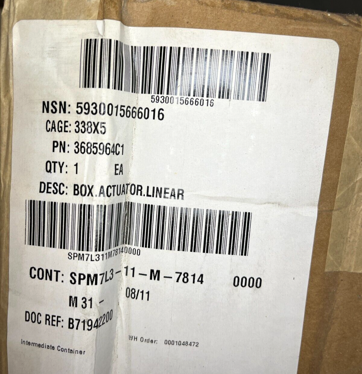 Thomson 3685964C1 Electrak Pro Linear Actuator Box MRAP 5930-01-566-6016