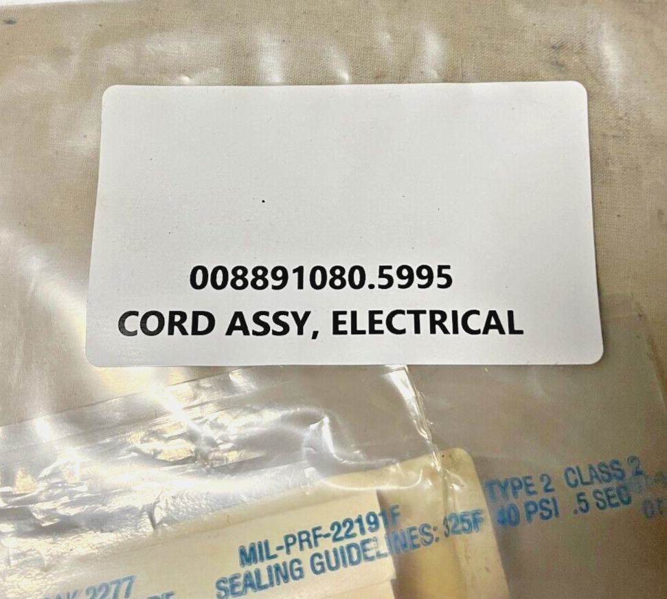 MILITARY AN/GRA-39 RADIO SET SM-C-456299 ELECTRICAL CORD ASSY 5995-00-889-1080