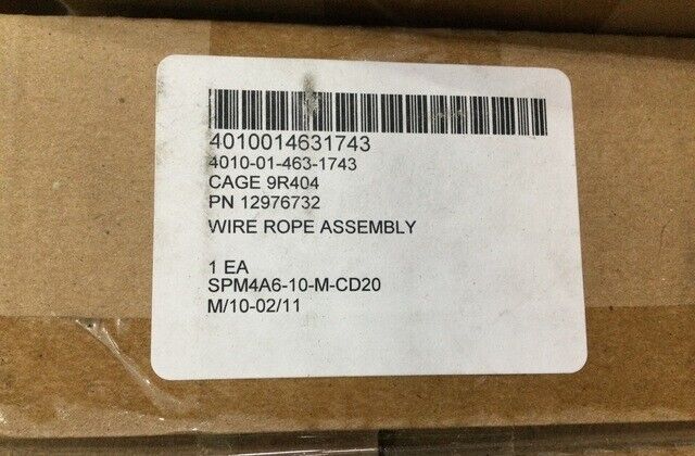 BRADLEY A4, A3 (BFVS) SINGLE LEG WIRE ROPE ASSEMBLY 12976732 4010-01-463-1743