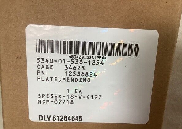HMMWV BAE SYSTEMS 12536824 LEFT RETAINER MENDING PLATE NSN 5340-01-536-1254