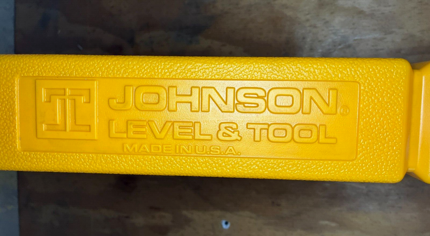 JOHNSON LEVEL & TOOL 48" HEAVY DUTY HARDWOOD BRASS BOUND LEVEL 073 NO 748