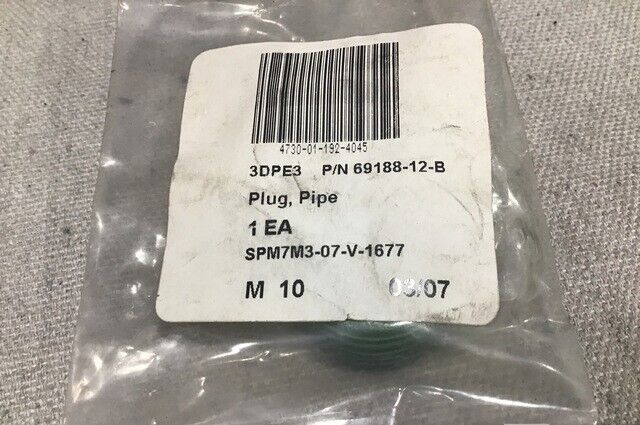 MILITARY M1A1 ABRAMS M-1 PIPE PLUG 12321151 69188-12-B 4730-01-192-4045