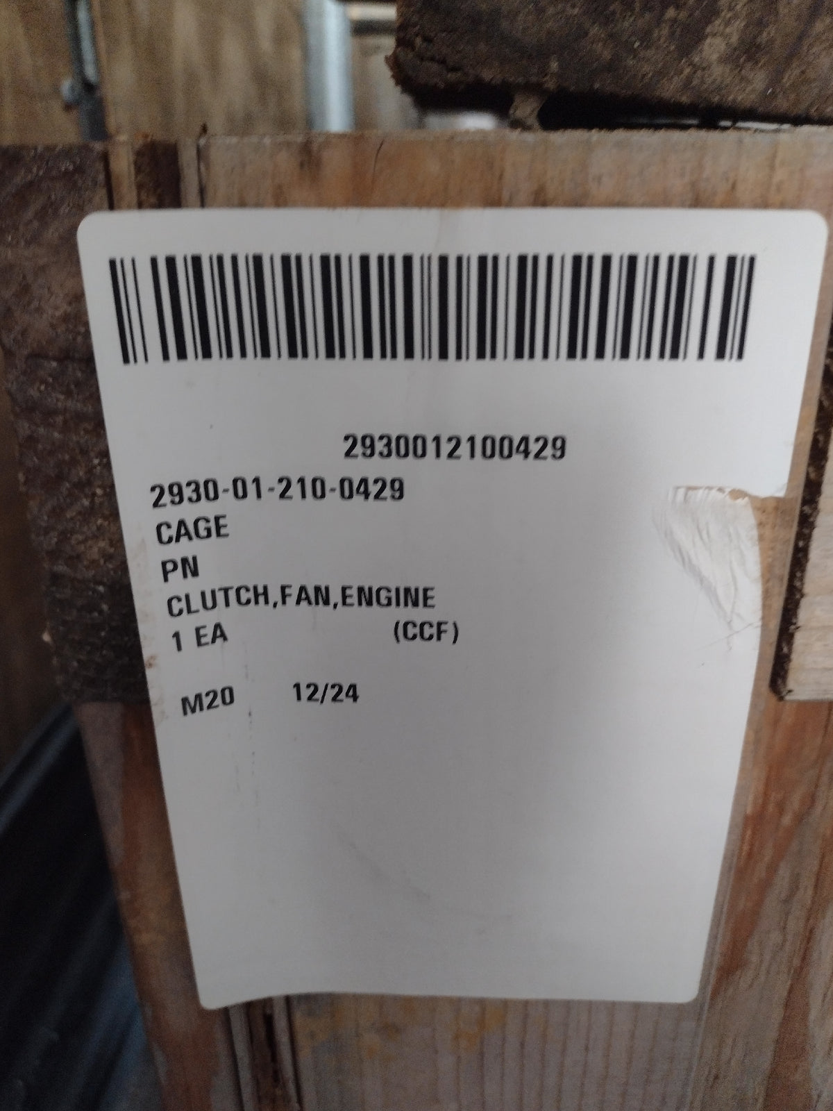 Rockford Powertrain Inc 4-23911 Engine Fan Clutch - NSN 2930-01-210-0429 - inventory label