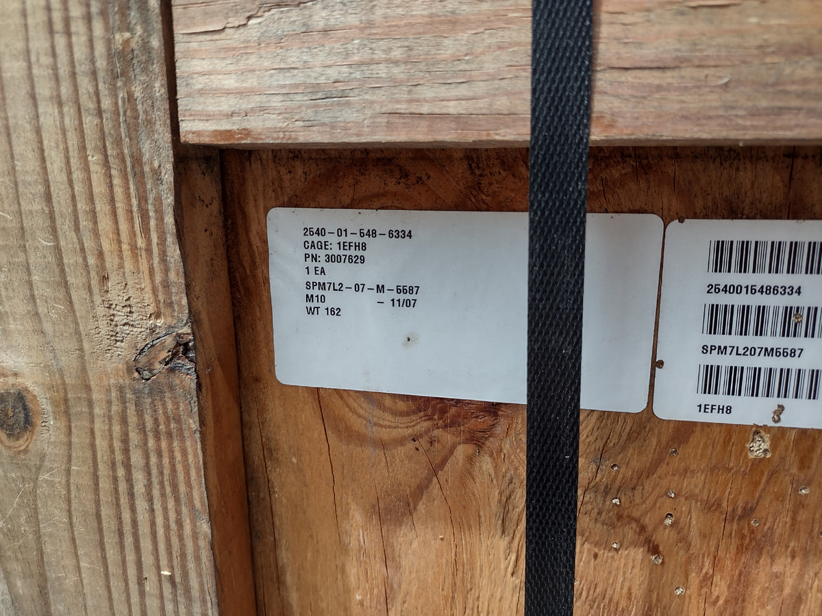 General Dynamics Land Systems 3007629 Vehicular Bumper - NSN 2540-01-548-6334 - inventory label