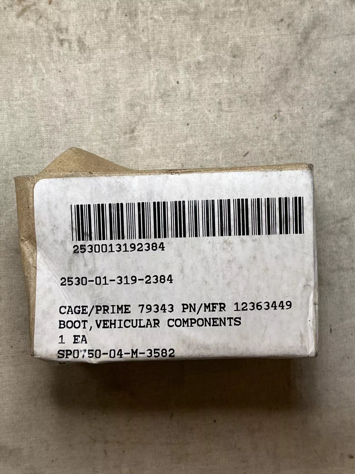 M939 TRUCK BOOT DUST & MOISTURE 12363449 VEHICLE COMPONENT BOOT 2530-01-319-2384
