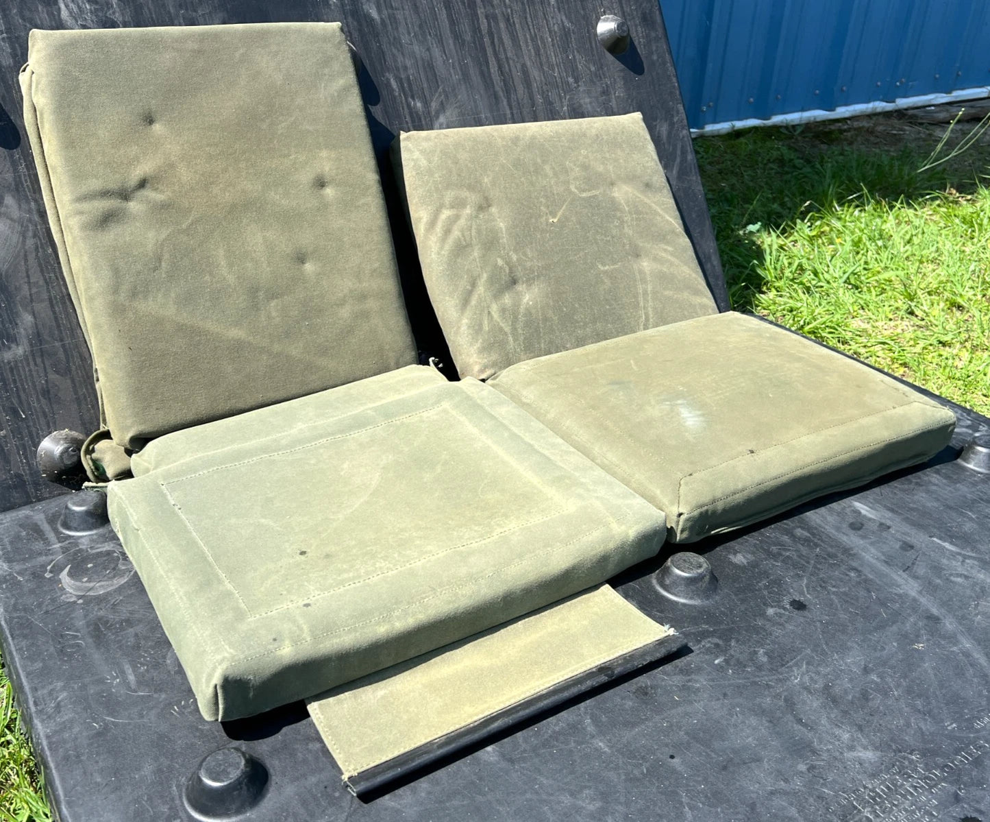 HMMWV HUMVEE M998 2 MAN FRONT GREEN SEAT CUSHION KIT M1097/M1038/H1 AM GENERAL
