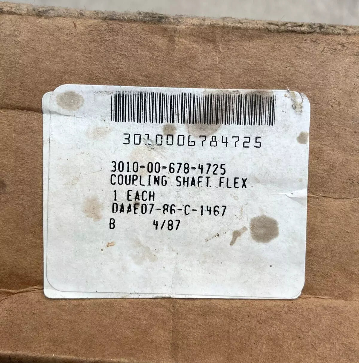 APC M51 M74 M88 RECOVERY VEHICLE FLEXIBLE COUPLING SHAFT 7323990 3010-00-678-4725