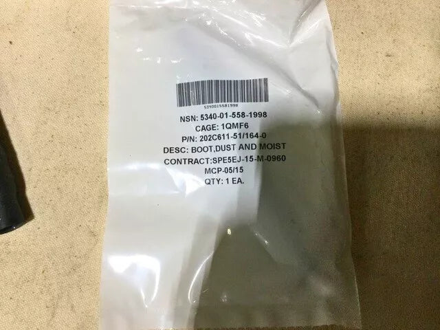 HEAT SHRINK UNI BOOT DUST MOISTURE SEAL END CAP 202C611-51/164-0 TE CONN