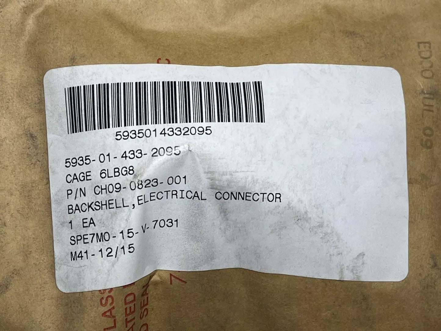 AAC7A1 / AAVR7A1 / AAVP7A1 ELECTRICAL CONNECTOR BACKSHELL 6227637 9475370-1 CH09-0823-001 5935-01-433-2095