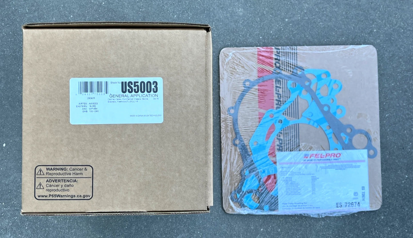NEW HMMWV WATER PUMP KIT WITH GASKETS AM GENERAL MILITARY HUMMER M998 HUMVEE 6.2 6.5