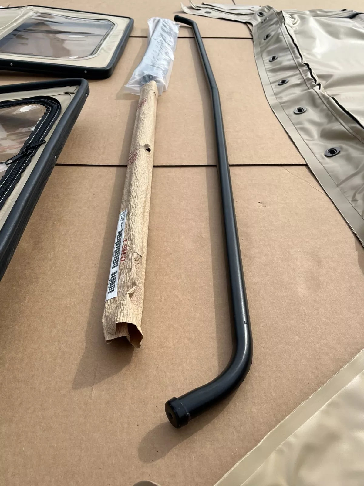 M998 HMMWV HUMVEE 2 MAN TAN SOFT TOP KIT 2 DOOR SET CURTAIN BOW RAIL HARDWARE