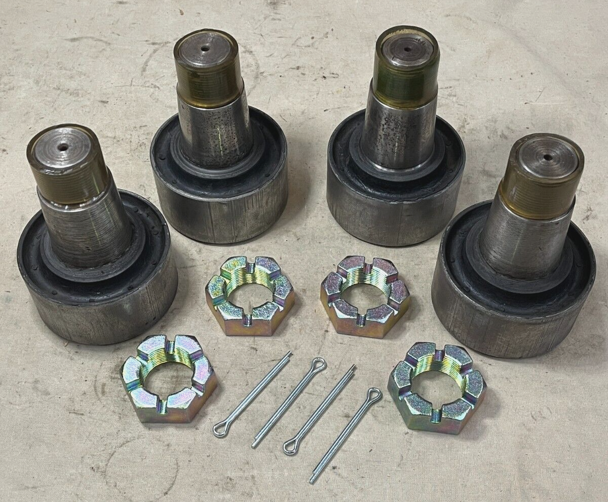 (4) M809 M939 MILITARY 5 TON TORQUE ROD END KIT WITH END NUTS & COTTER PINS