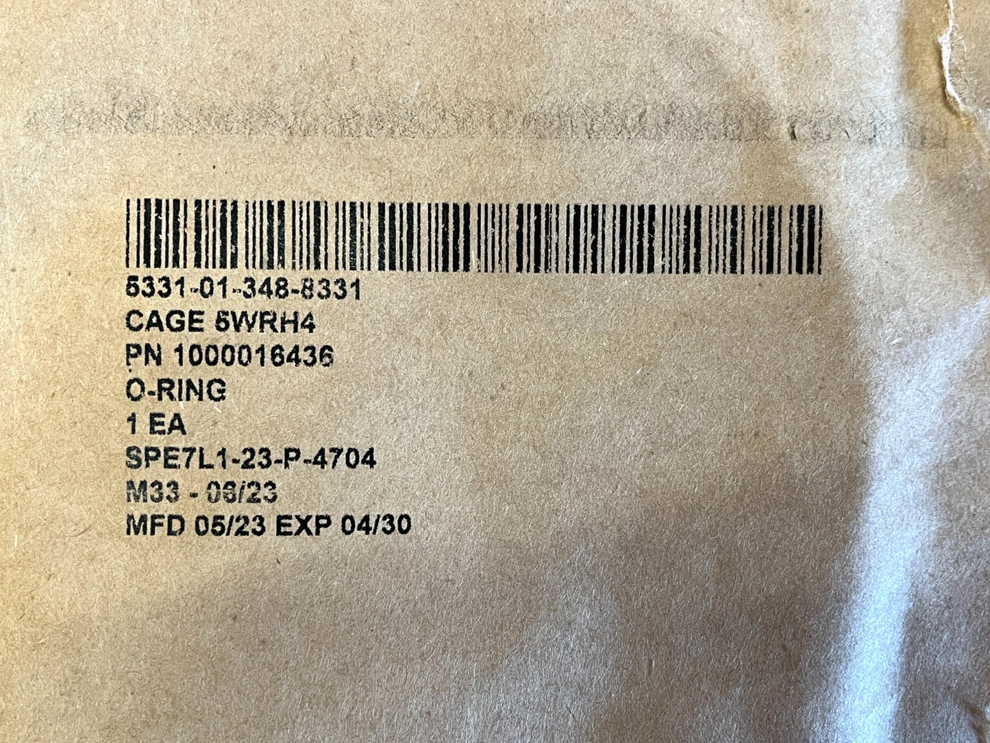 MRAP COUGAR TRUCK TITAN 20 INCH O-RING 1000016436 / 52-49529-00 5331-01-348-8331