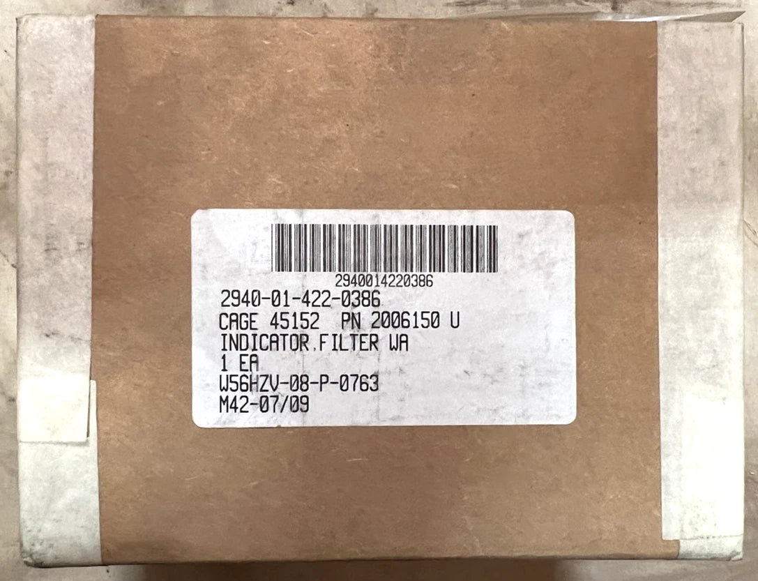 NEW M35A2 PLS OSHKOSH 2006150 U INDICATOR GAUGE FILTER WARNING 2940-01-422-0386 2940014220386