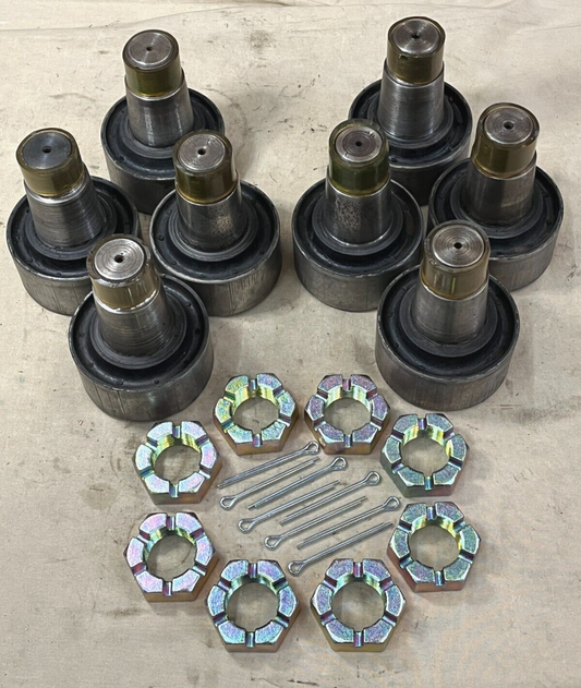 (8) M809 M939 MILITARY 5 TON TORQUE ROD END KIT WITH END NUTS & COTTER PINS