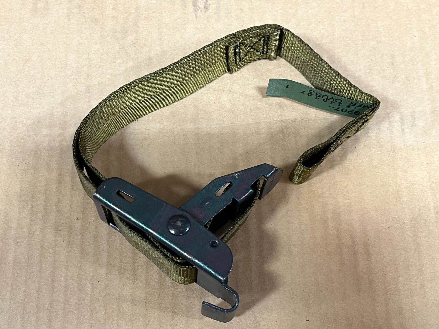 (4) M998 HMMWV HUMVEE STRAP OD GREEN WEBBING STRAP, WEBBING STORAGE RACK MILITARY STRAP