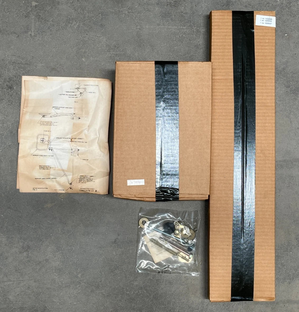 US ARMY MILITARY HEAVY TRUCK MIRROR PARTS KIT 12300525 2540-01-091-7629