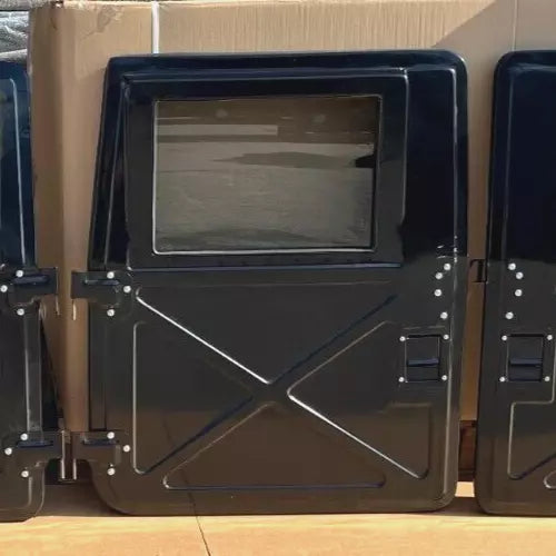 NEW BLACK METAL HMMWV DRIVER'S SIDE FRONT DOOR LH X DOOR 2510-01-257-3903