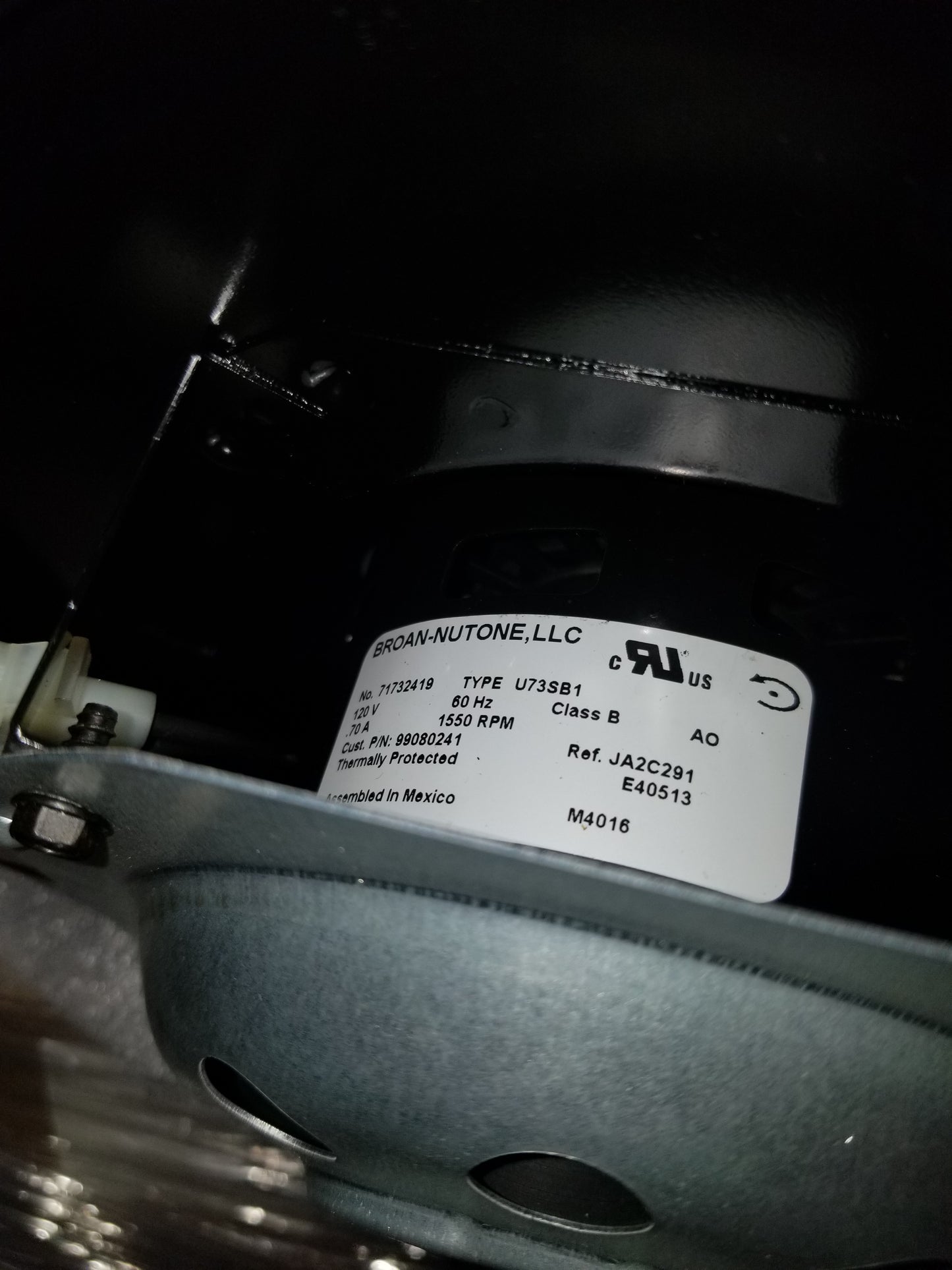 BROAN 97008579 Complete Blower Assembly 360 and 360MG Ventilation Fans S97008579