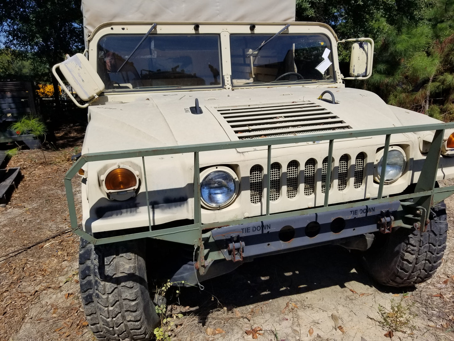 Humvee M998 The 1986 2 door M998 with brush guard is a 6.5L with 10,486 Miles