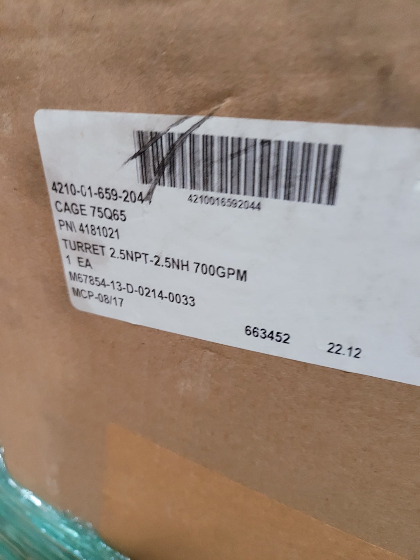 4210-01-659-2044 P-19A TURRET,ROOF, FIRETRUCK 00007112OSK1 4181021