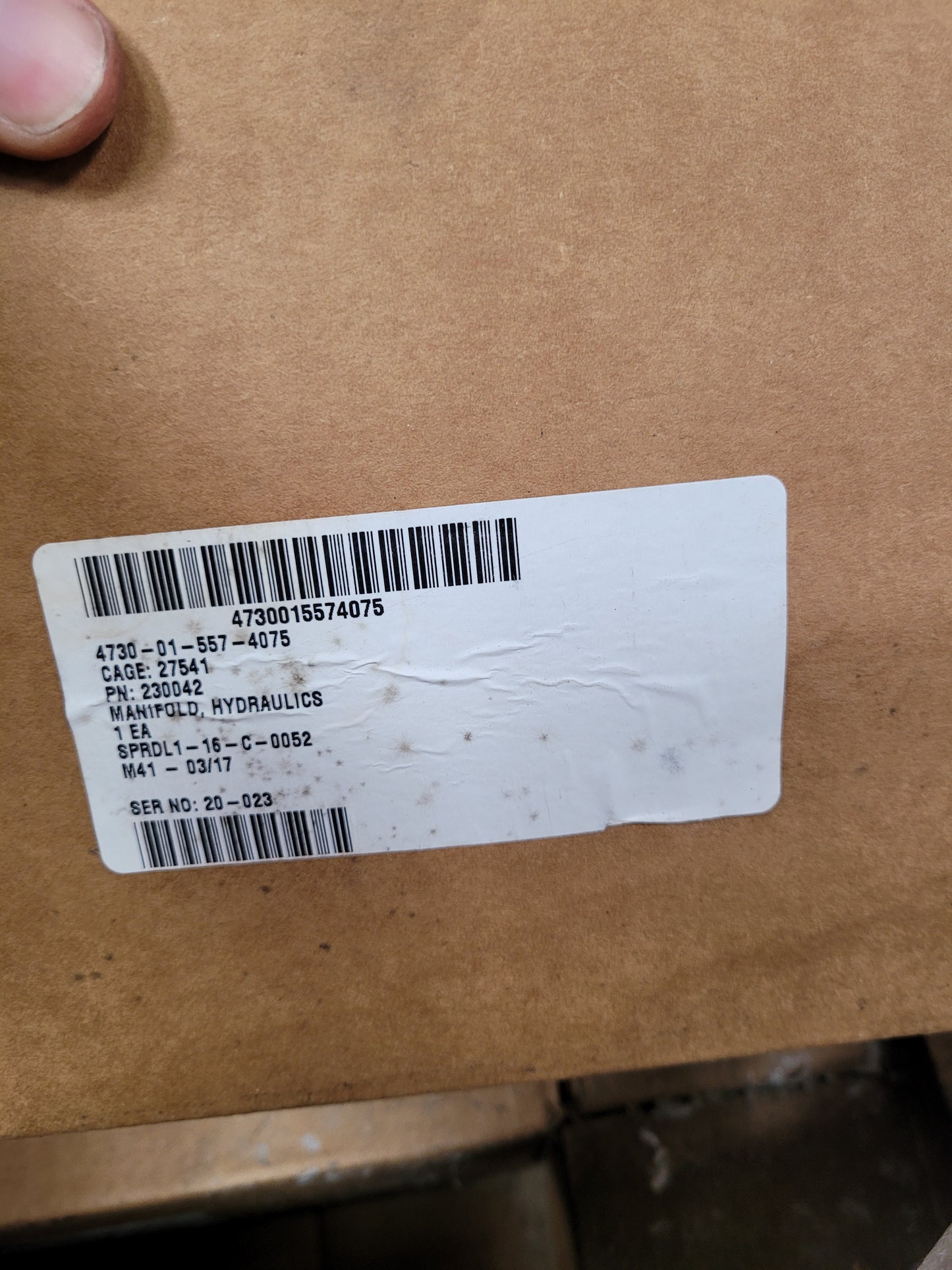 Curtiss- Wright 12326440 Counter Balance Valves M60 M48A5 4730-01-557-4075