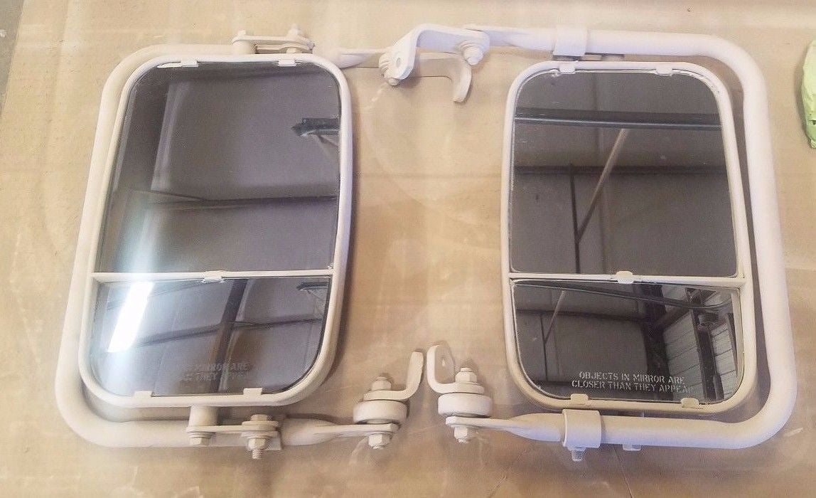 NEW TAN HMMWV MIRROR ASSY SET, PAIR Humvee H1 HUMMER, M998 (12342129 / 12342130)