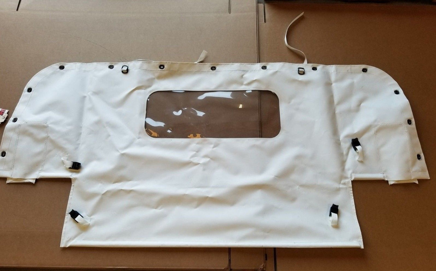 HMMWV M998 Humvee WHITE SOFT TOP REAR CURTAIN 4 Man 12342475-6W