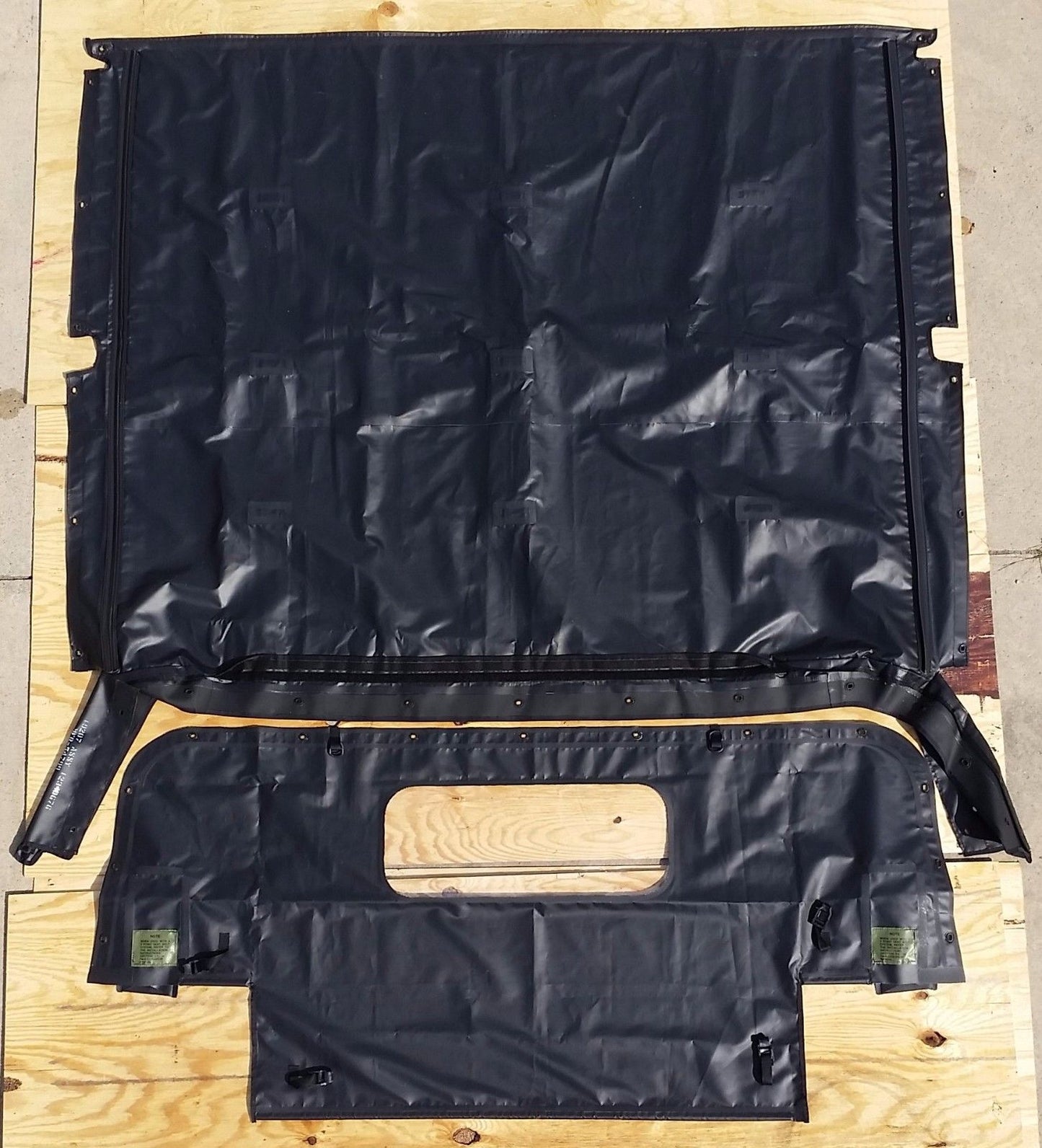 NEW HMMWV 4 Man Soft Top KIT BLACK Humvee M998 4 Doors, C-Pillar, Bows, Rails