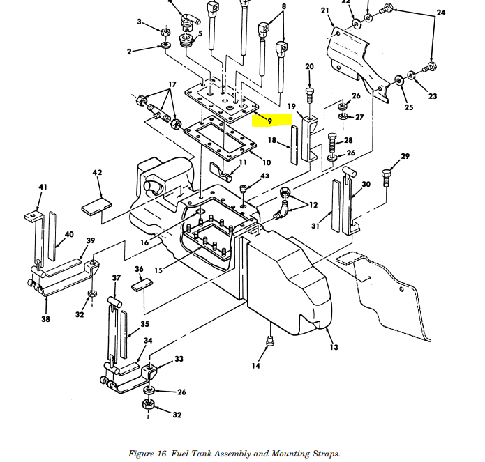 HMMWV Fuel Tank Mounting Plate Main Access Late Style M998 Humvee 12342746