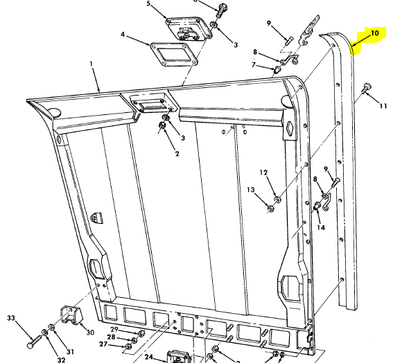 HMMWV Hard Top Hatch Blast Shield Kit 12339646-2, 12339646-1 Humvee M998 NEW