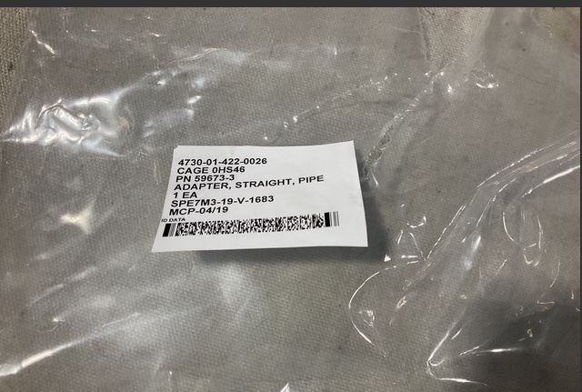 59673-3 Straight Pipe Adapters 4730-01-422-0026